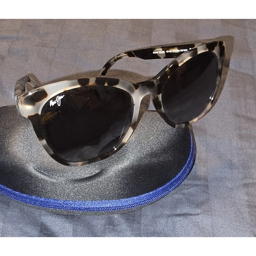 Maui Jim Alulu MJ 878 05 White Tokyo Tortoise Frame + Grey Polarized Lenses